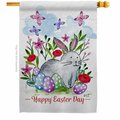 Patio Trasero Spring Bunny Springtime Easter Double-Sided Garden Decorative House Flag, Multi Color PA3905124